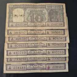 Alternative view of Reserve Bank of India Daimond Issue Extremly Rare 10₹ Governor P.C Bhattacharya Condition as per image