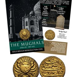 The Mughals Gold Plated Mohur Reproduction Issue Blister Pack
