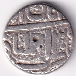 Alternative view of Akbar Mughal Empire Rupee 1542-1605 Ahmedabad Silver Rare Coin