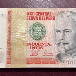 Peru 50 Soles Serial 100 Notes Bundle