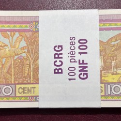 Alternative view of Guinee 100 Cent 2015 - 100 Notes Serial Bundle Rare #1