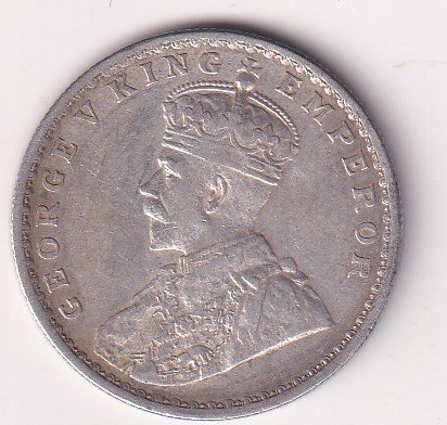 British-India 1 Rupee 1915 Rare Date - George V Rare Silver Coin #V-114