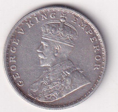 British-India 1 Rupee 1915 Rare Date - George V Silver Coin #V-115