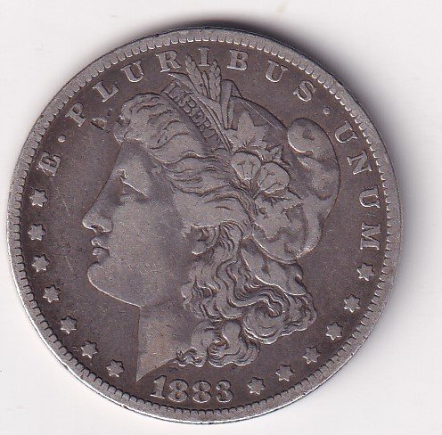 United States 1 Dollar 1883 "Morgan Dollar" Rare silver Coin #V-117