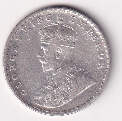 British-India 1 Rupee 1911- George V Bombay Mint Rare Silver Coin #V-99