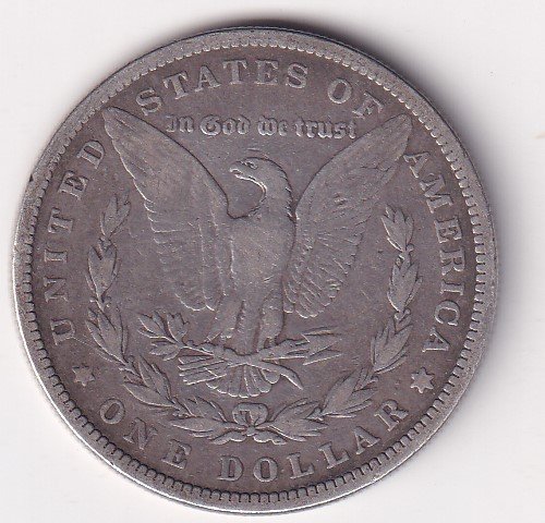United States 1 Dollar 1880 "Morgan Dollar" Rare silver Coin #V-119