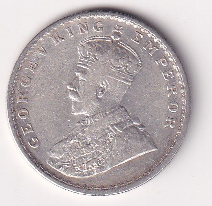 British-India 1 Rupee 1911- George V Calcutta Mint Rare Silver Coin #V-102