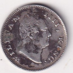 British-India ½ Rupee 1835 - William IV Rare Silver Coin #V-104