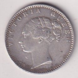 British-India  ½ Rupee 1840 - Victoria Continuous legend Rare Silver Coin #V-107