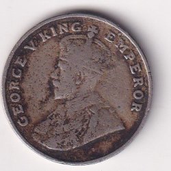Alternative view of British-India 8 Annas 1919 - George V Rare Silver Coin #V-109