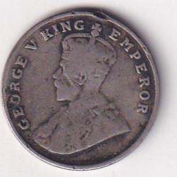 Alternative view of British-India 8 Annas 1919 - George V Rare Coin # V-144
