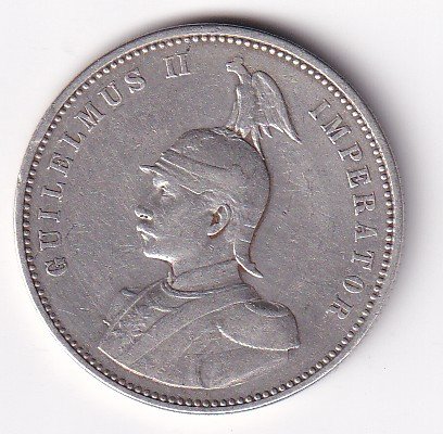 German East Africa 1 Rupie 1907 Wilhelm II Silver Coin #V-168