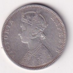 Alternative view of British-India 1 Rupee 1898 Rare Date - Victoria Silver Coin #V-222