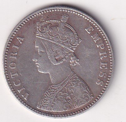 Indian princely states › Alwar 1 Rupee (1877-1882) - Victoria [Mangal Singh] Rare Silver coin #V-228