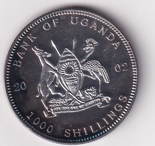 Uganda 1000 Shillings 2002 - Goalkeeper Rare Silver Coin #V-211 (Copy)