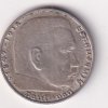 Germany 2 Reichsmark 1938 - Paul von Hindenburg Rare swastika(卐) Mark Silver Coin #V-239 - Image 2