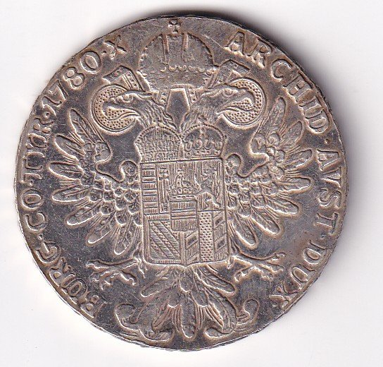 Austria Maria Theresa Taler Restrike 1780 Sliver Coin (Weight 28.07 g)#V-196