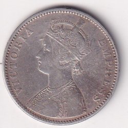 Alternative view of British-India 1 Rupee 1879 - Victoria Rare Silver Coin #V-218