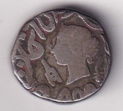 Indian princely states › Bharatpur, 1 Rupee (1858-1865) - Queen Victoria Bharatpur Rare Silver Coin #V-245