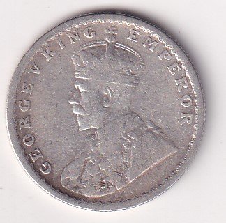 British-India  ½ Rupee 1927 - George V Rare Silver Coin #V-249