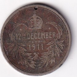 1911 BRITISH GEORGE V MARY MEDIVEL COIN #I-121