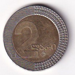 Alternative view of GEORGIA TWO LARI 2006 BIMETALLIC RARE COIN #I-122