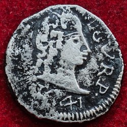 1741 india, Portuguese india 1 Pardau - João V Goa Silver Weight 5.9 gram Extermaly rare coin