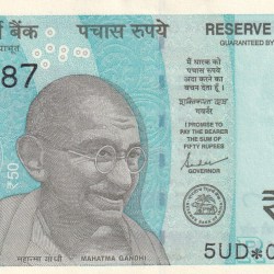 Star Reverse 786 Fancy Number 50 Rupees Governor Shaktikant Das Rare Note