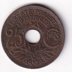 France 25 Centimes 1939 Rare Coin #I-133