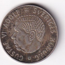 Alternative view of Sweden 1 Krona 1967 Gustaf VI Adolf Rare Silver Coin #I-136