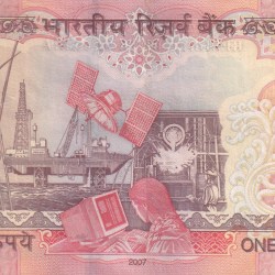 Alternative view of 1000 RUPEES GOVERNOR Y.B.REDDY ( PLAIN INSERT 2007 ) RARE WITHOUT PEN MARK TOP CONDITION NOTE