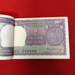 Alternative view of One Rs Rare Old Big Coin Bundle Finance Minister Manmohan Singh 1980 Year 350401