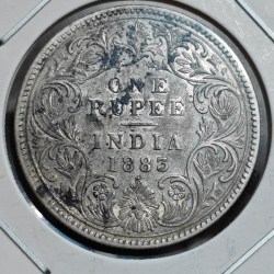 1 RUPEE 1883 BOMBAY MINT COIN VICTORIA EMPEROR