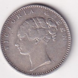 British-India ½ Rupee 1840 - Victoria Continuous legend HIGH GRADE RARE SILVER COIN #1013