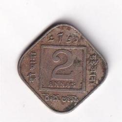 Alternative view of BRITISH INDIA TWO ANNA 1919 RARE COIN #I-152