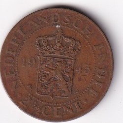 Netherlands East Indies 2½ Cents 1945 Rare Coin #I-164
