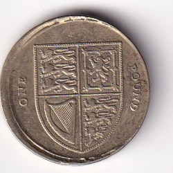 Alternative view of England 1 Pound 2010 Shifting Error Coin #I-174