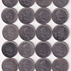 Alternative view of CANADA 20 DIFFERENT ¼ DOLLAR ALL COMMEMORATIVE COINS ( 20 COIN SET) RARE #I-198