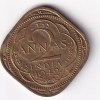 British India 2 Anna 1942 George V Almost UNC Condition Coin #I-173