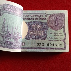 Alternative view of One Rs Old Small Coin Full Bundle A47 Finance Secretary Pratap Krishen Kaul 1985 Year 694501