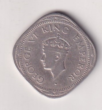 2 Annas 1947 - George VI RARE COIN # I-216 - Image 2