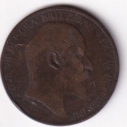 Alternative view of United Kingdom 1 Penny 1905 Edward VII Rare Coin #I-182