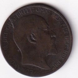 Alternative view of United Kingdom 1 Penny 1903 Edward VII Rare Coin #I-183