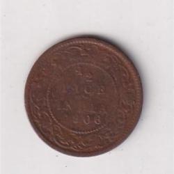British India ½ Pice 1906 Edward VII Rare Coin #I-192