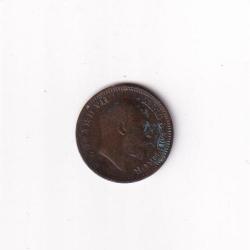 Alternative view of British India ½ Pice 1910 Edward VII Rare Coin #I-193