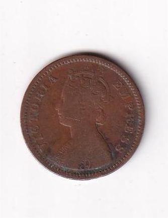 British India ½ Pice 1887 Victoria Rare Coin #I-224 - Image 2