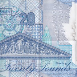 Alternative view of Northern Ireland 20 Pounds Danske Bank rare Polymer note #B-2