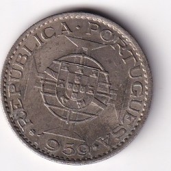 Portuguese India 6 Escudos- Republic 1959 Rare Coin #I-265