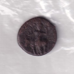 KUSHAN EMPIRE BRONZE SHIVA COIN 127-151-AD # I-277