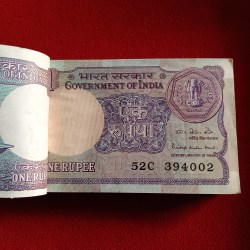 Alternative view of One Rs Old Small Coin Full Bundle A 46 Finance Secretary Pratap Krishen Kaul 1984 Year 394001